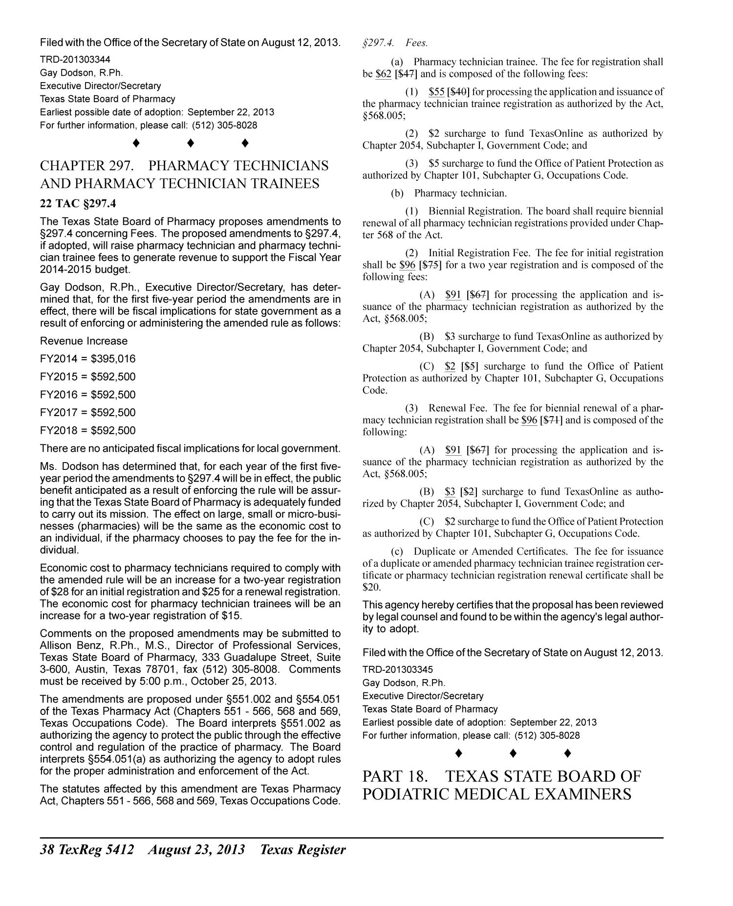 Texas Register, Volume 38, Number 34, Pages 5371-5484, August 23, 2013
                                                
                                                    5412
                                                