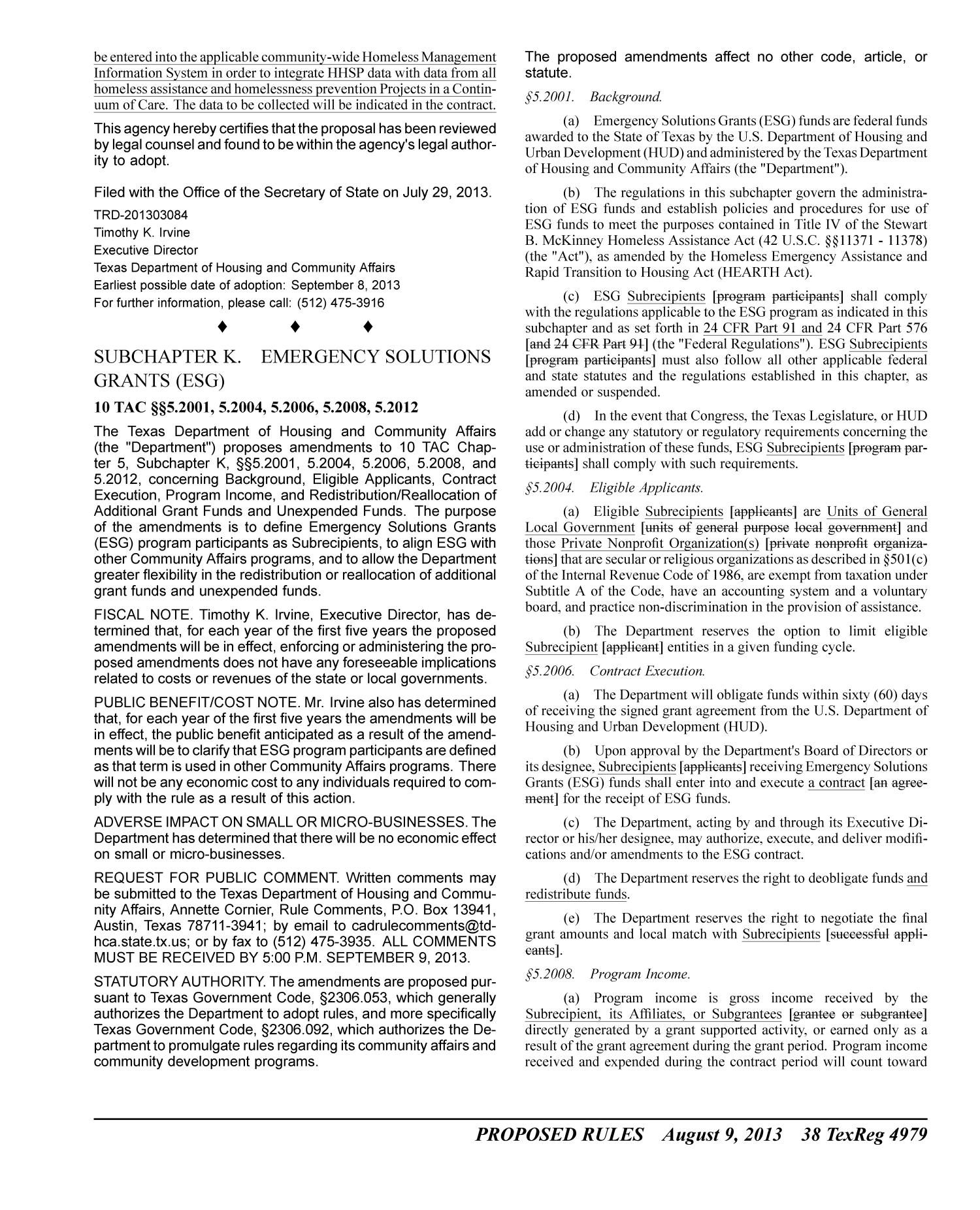 Texas Register, Volume 38, Number 32, Pages 4957-5134, August 9, 2013
                                                
                                                    4979
                                                