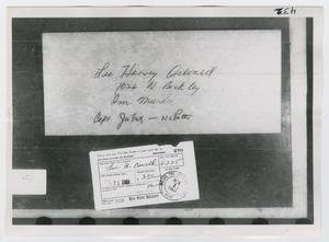 Primary view of object titled '[Photograph of Envelope to Lee Harvey Oswald]'.