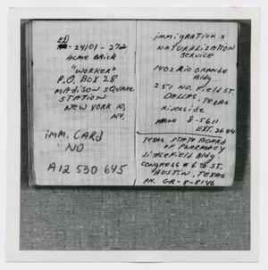 Primary view of object titled '[Pages in Oswald's Book, Photograph #11]'.