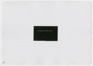 Primary view of object titled '[Photograph of Card]'.