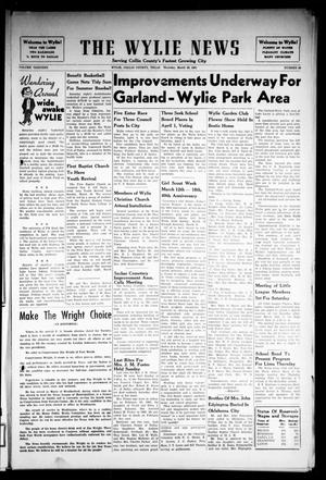 Primary view of object titled 'The Wylie News (Wylie, Tex.), Vol. 13, No. 46, Ed. 1 Thursday, March 16, 1961'.