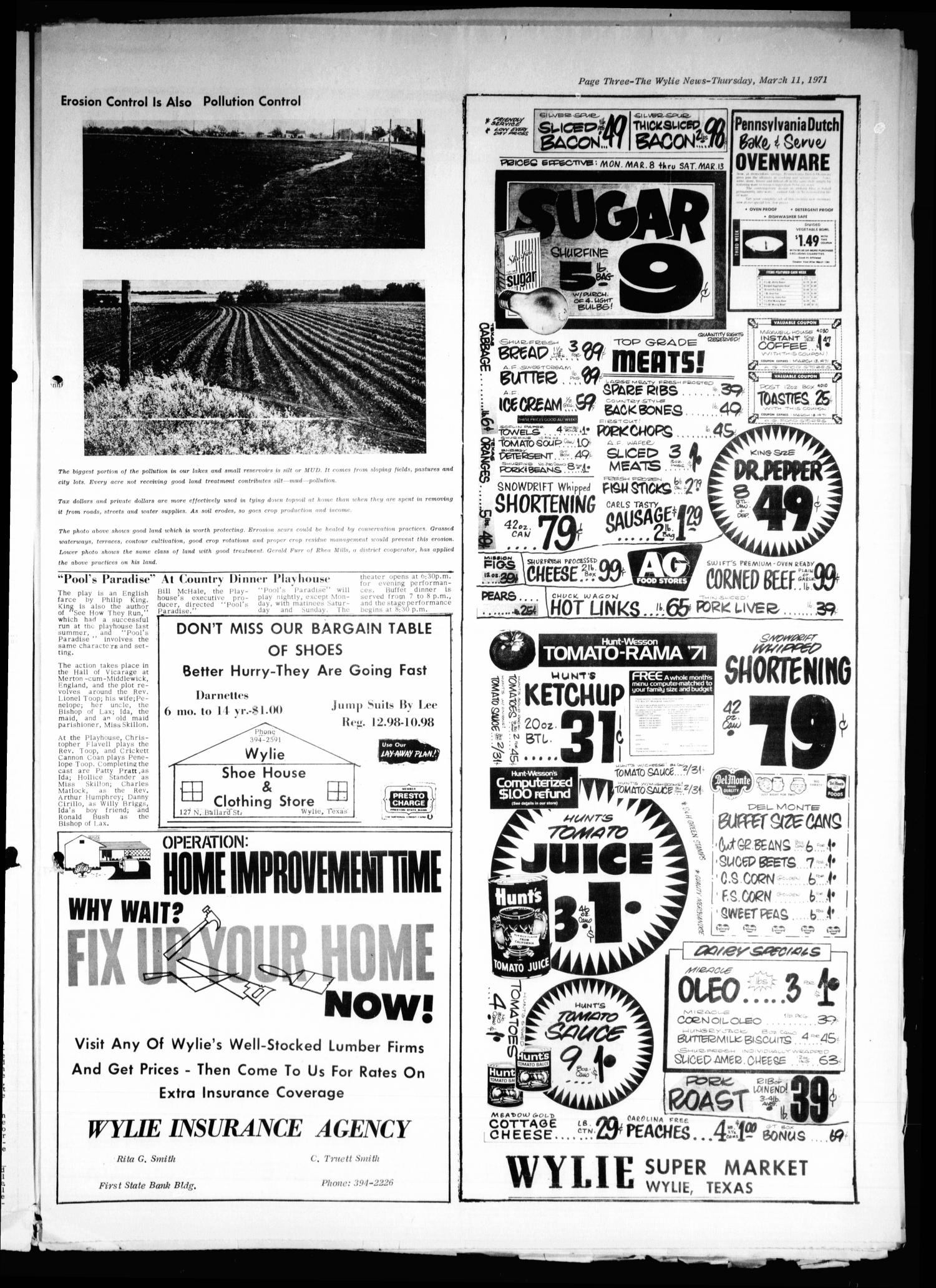 The Wylie News (Wylie, Tex.), Vol. 23, No. 38, Ed. 1 Thursday, March 11, 1971
                                                
                                                    [Sequence #]: 3 of 8
                                                