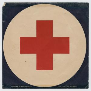 Primary view of object titled '[Red Cross Sticker]'.
