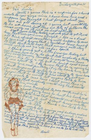 Primary view of object titled '[Letter from Beal S. Powell to Lena Lawson, January 15, 1943]'.