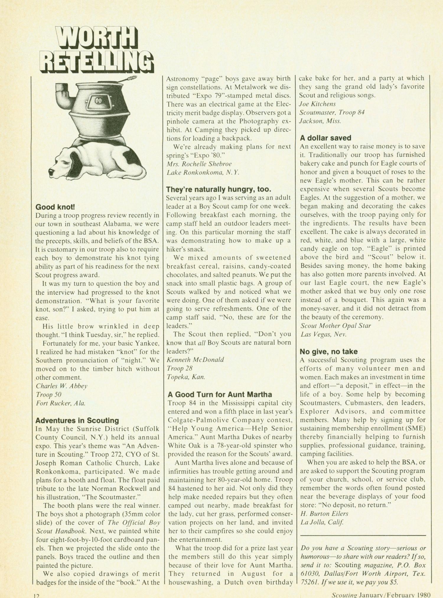 Scouting, Volume 68, Number 1, January-February 1980
                                                
                                                    12
                                                
