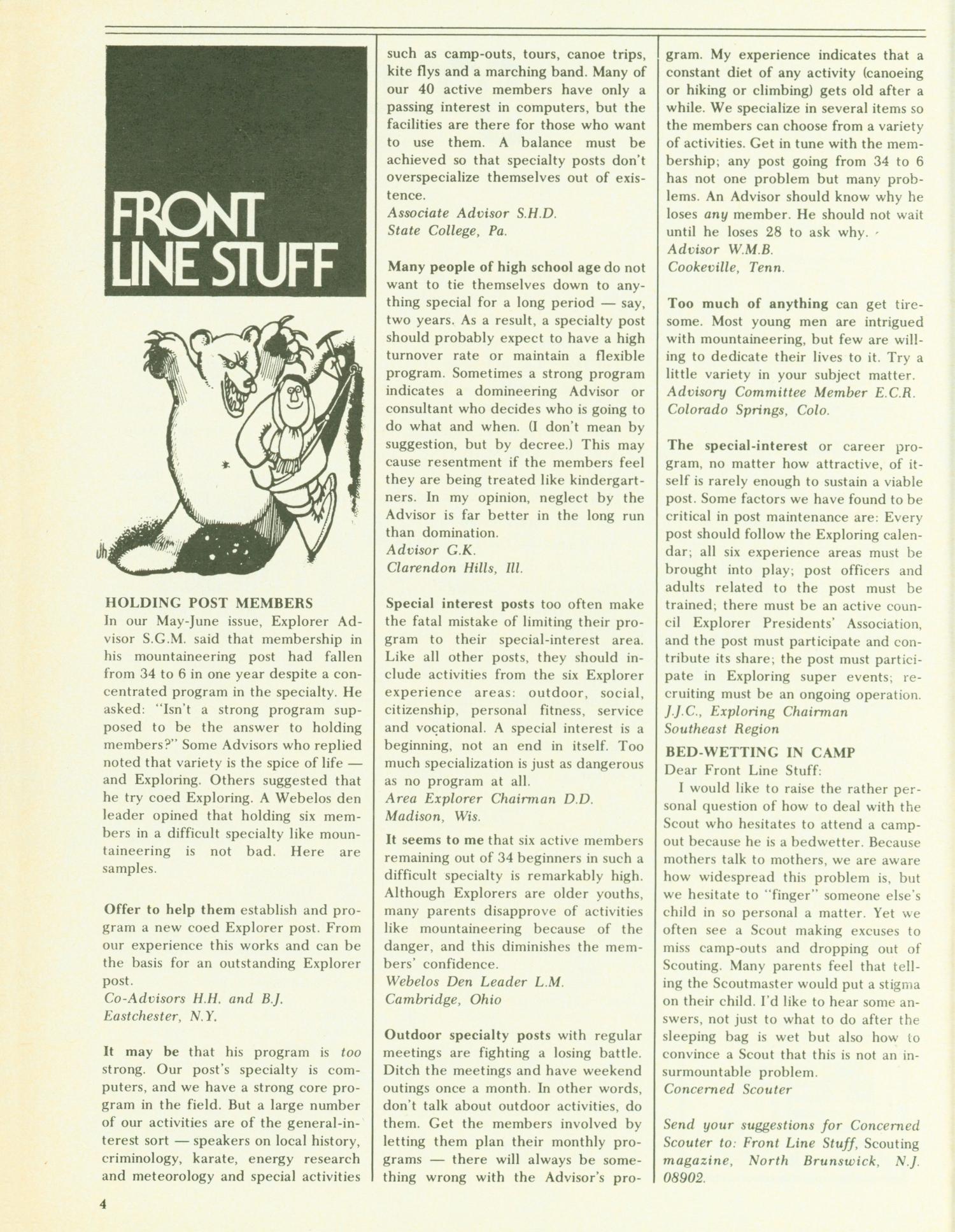 Scouting, Volume 63, Number 5, October-November-December 1975
                                                
                                                    4
                                                