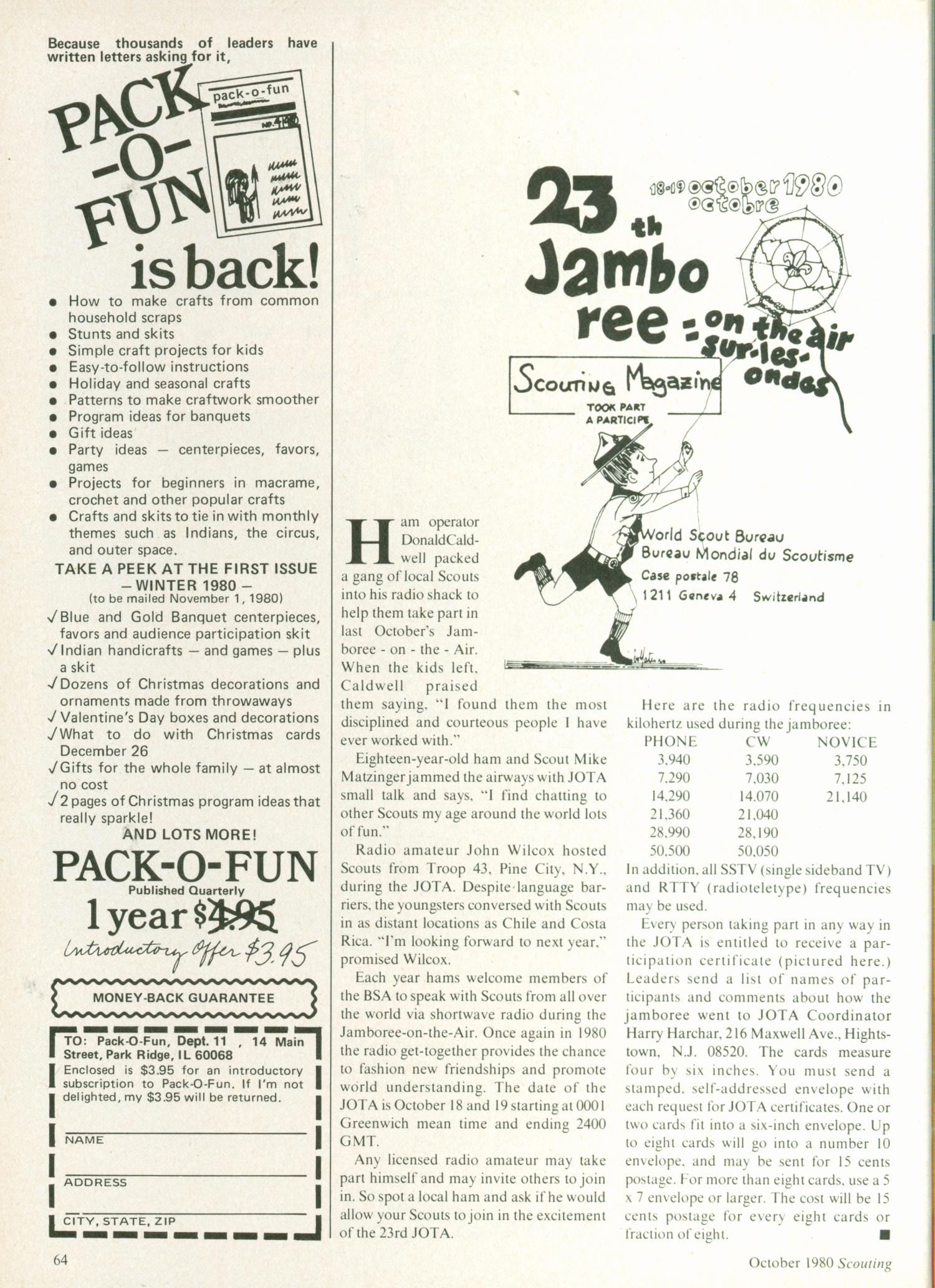 Scouting, Volume 68, Number 5, October 1980
                                                
                                                    64
                                                