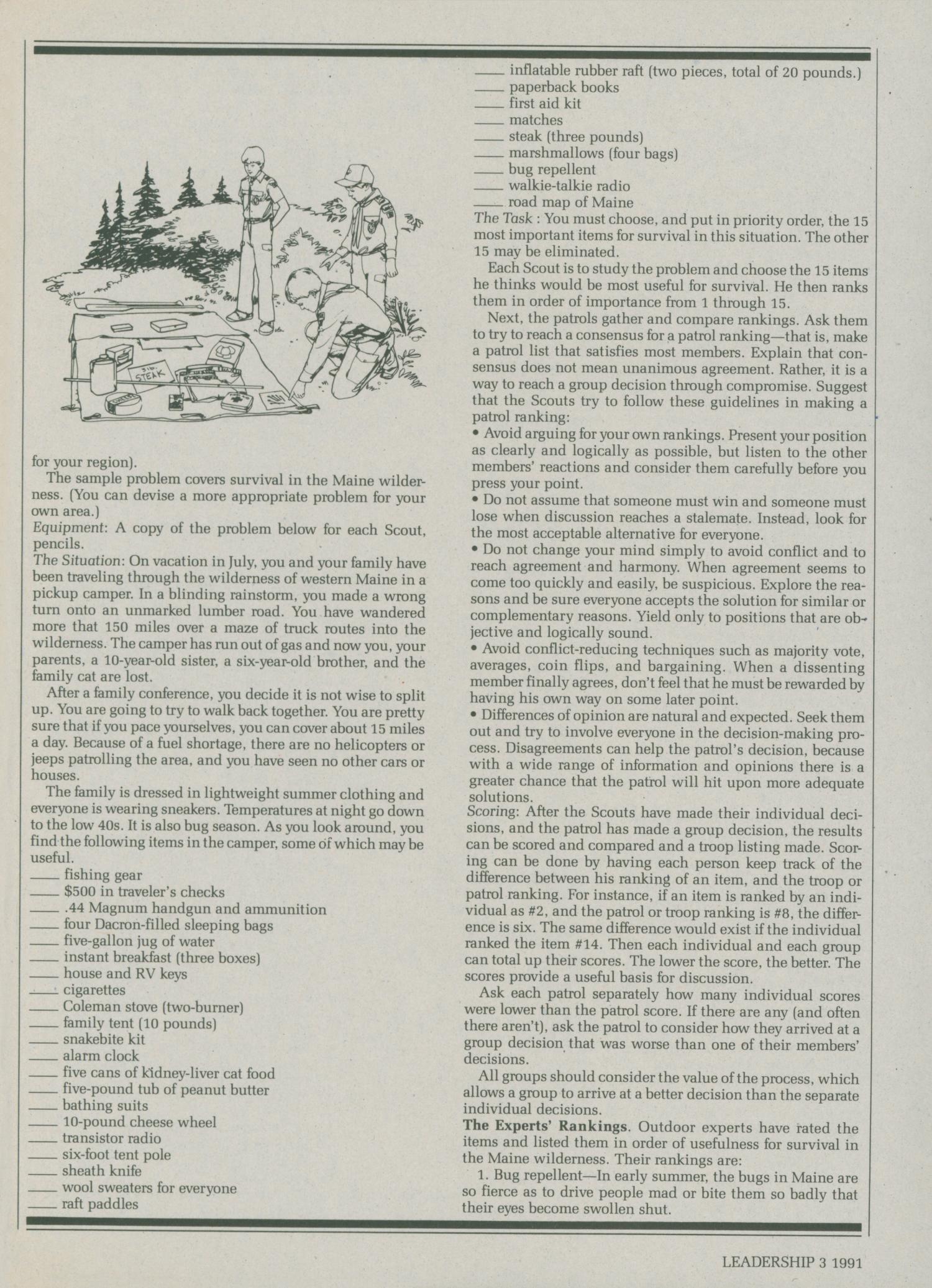 Scouting, Volume 79, Number 2, March-April 1991
                                                
                                                    3
                                                