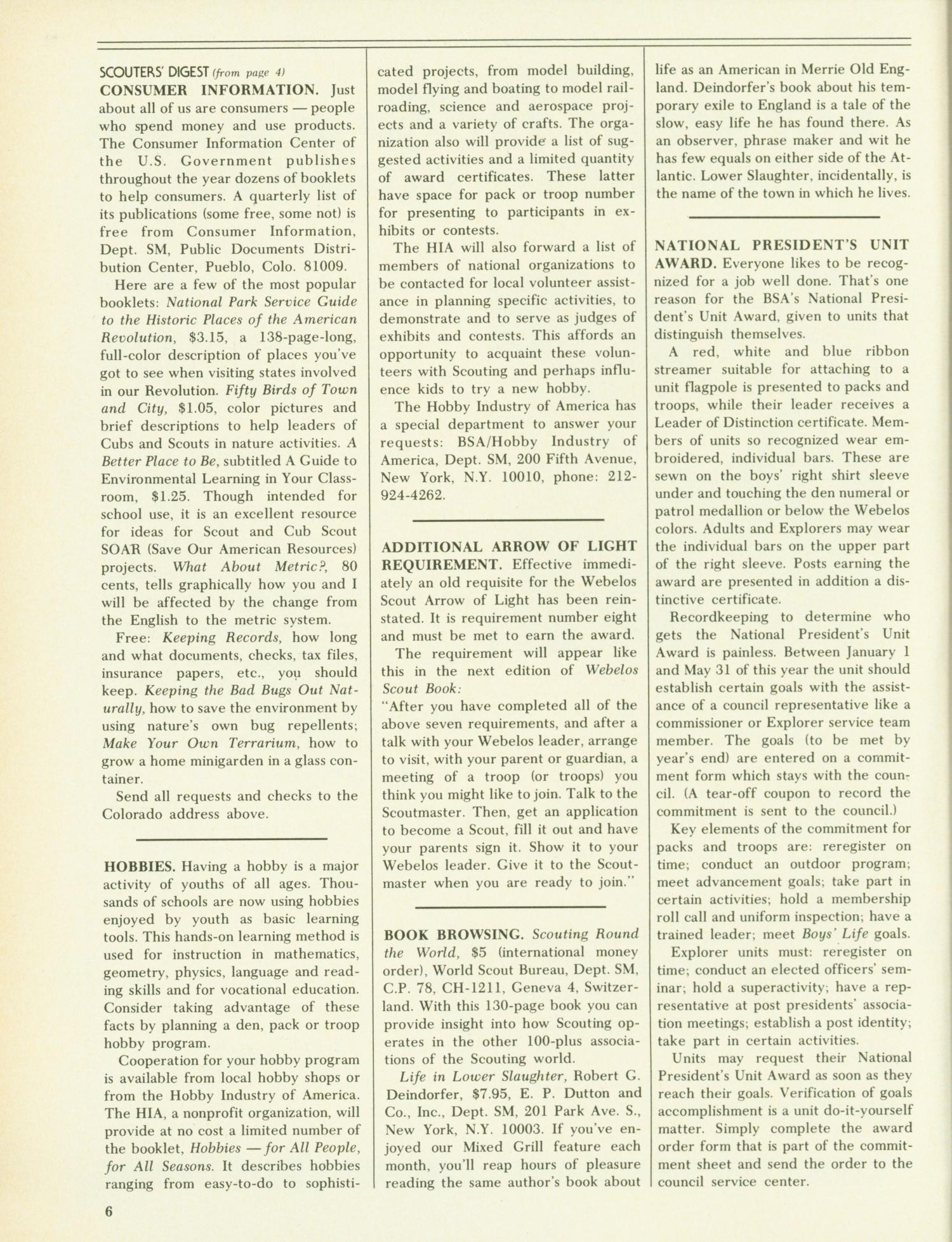 Scouting, Volume 64, Number 2, March-April 1976
                                                
                                                    6
                                                
