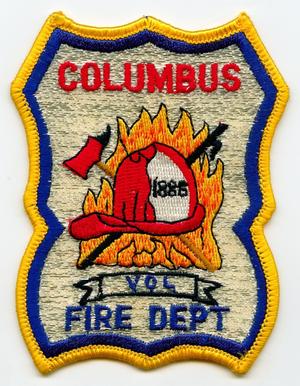 Primary view of object titled '[Columbus, Texas Fire Department Patch]'.