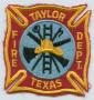 Physical Object: [Taylor, Texas Fire Department Patch]
