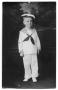 Thumbnail image of item number 1 in: 'Postcard of a young James Edward Weber in a sailor unifiform'.