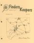 Thumbnail image of item number 1 in: 'Finders Keepers, Volume 11, Number 2, May 1994'.