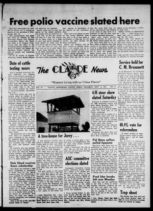 Primary view of object titled 'Claude News (Claude, Tex.), Vol. 73, No. 4, Ed. 1 Thursday, September 13, 1962'.