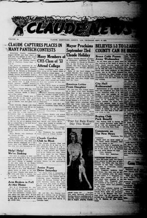 Primary view of object titled 'Claude News (Claude, Tex.), Vol. 64, No. [3], Ed. 1 Thursday, September 17, 1953'.