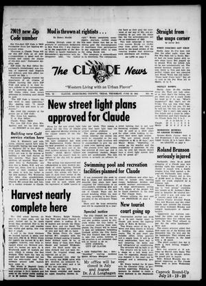 Primary view of object titled 'Claude News (Claude, Tex.), Vol. 73, No. 44, Ed. 1 Thursday, June 20, 1963'.