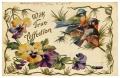 Primary view of [Flowers and Birds Postcard]