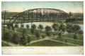 Thumbnail image of item number 1 in: 'Waco, Texas. New Bridge over Brazos River.'.
