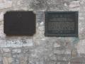 Photograph: Plaques erected at the Alamo by the Masons