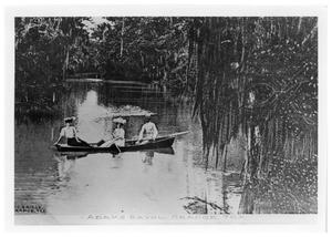 Primary view of object titled '[Boating on Adams Bayou]'.