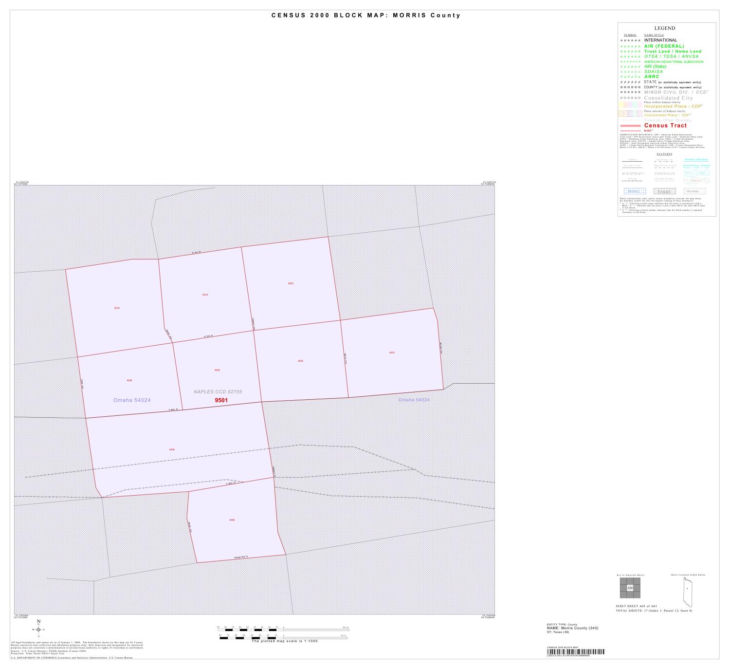 2000 Census County Block Map: Morris County, Inset A01
                                                
                                                    [Sequence #]: 1 of 1
                                                