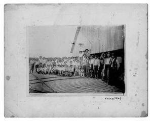 Primary view of object titled '[Employees at the Bancroft Saw Mill]'.