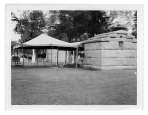 Primary view of object titled 'Evergreen Cemetary, Brown Mausoleum'.