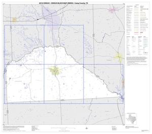 Primary view of object titled '2010 Census County Block Map: Camp County, Index'.
