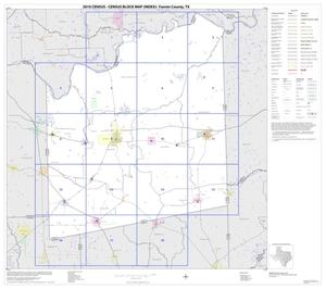 Primary view of object titled '2010 Census County Block Map: Fannin County, Index'.
