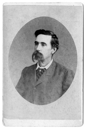 Primary view of object titled 'Cabinet Card - Man with long moustache'.