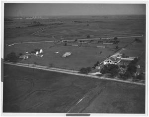 Primary view of object titled '[Aerial View of Stark Property at Hwy. 105 and 87]'.