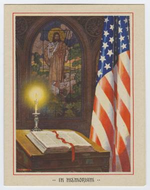 Primary view of object titled '[Memorial Card for Douglas Foutch]'.