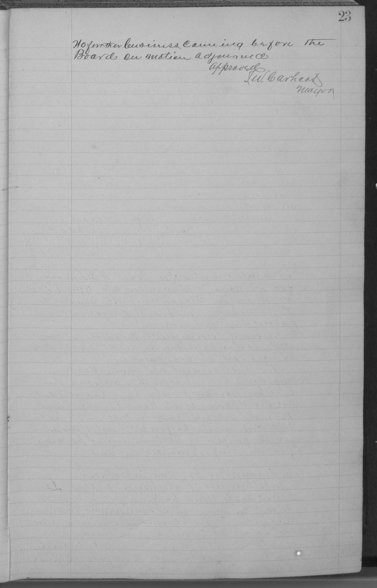 [City of Clarendon Ledger: Minutes for September 10, 1901- April 19, 1917]
                                                
                                                    23
                                                