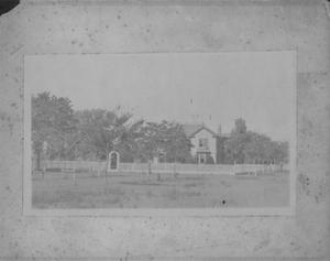 Primary view of object titled '[Large two story home identified on back in Red pen as "Ryon Home".]'.