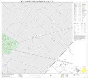 Primary view of object titled 'P.L. 94-171 County Block Map (2010 Census): Wharton County, Block 1'.