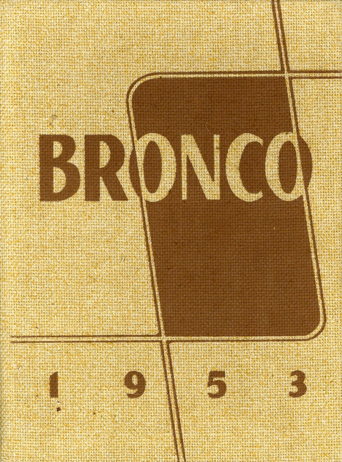 The Bronco, Yearbook of Hardin-Simmons University, 1953
                                                
                                                    Front Cover
                                                