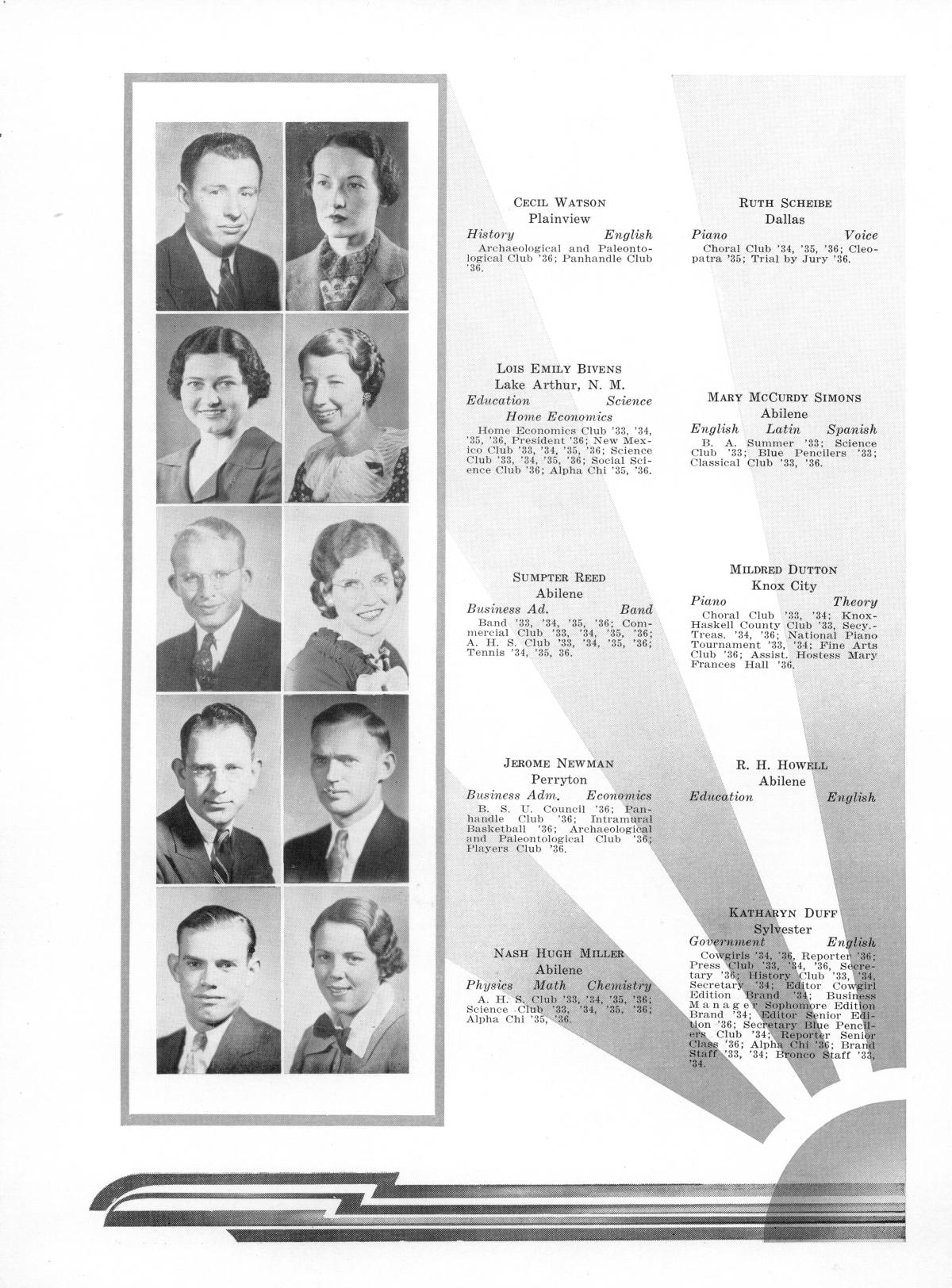 The Bronco, Yearbook of Hardin-Simmons University, 1936
                                                
                                                    43
                                                