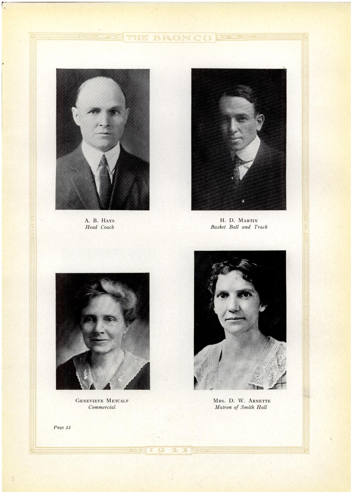 The Bronco, Yearbook of Simmons College, 1922
                                                
                                                    33
                                                