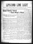 Newspaper: Lipscomb Lime Light (Lipscomb, Tex.), Vol. 3, No. 36, Ed. 1 Thursday,…