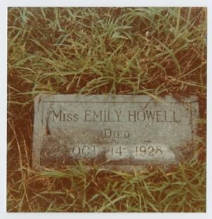 Primary view of object titled '[Grave Marker of Emily Howell]'.