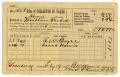 Thumbnail image of item number 1 in: '[Hood County Tax Receipt for Milton Parks, February 19 1887]'.