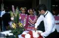 Photograph: [Unidentified women in traditional Mexican dress during a reception a…