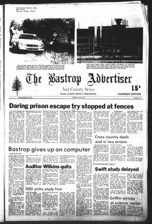 Primary view of object titled 'The Bastrop Advertiser and County News (Bastrop, Tex.), Vol. [128], No. 12, Ed. 1 Thursday, April 9, 1981'.