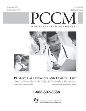 Primary view of object titled 'Primary Care Case Management Primary Care Provider and Hospital List: Northwest Texas, September 2011'.