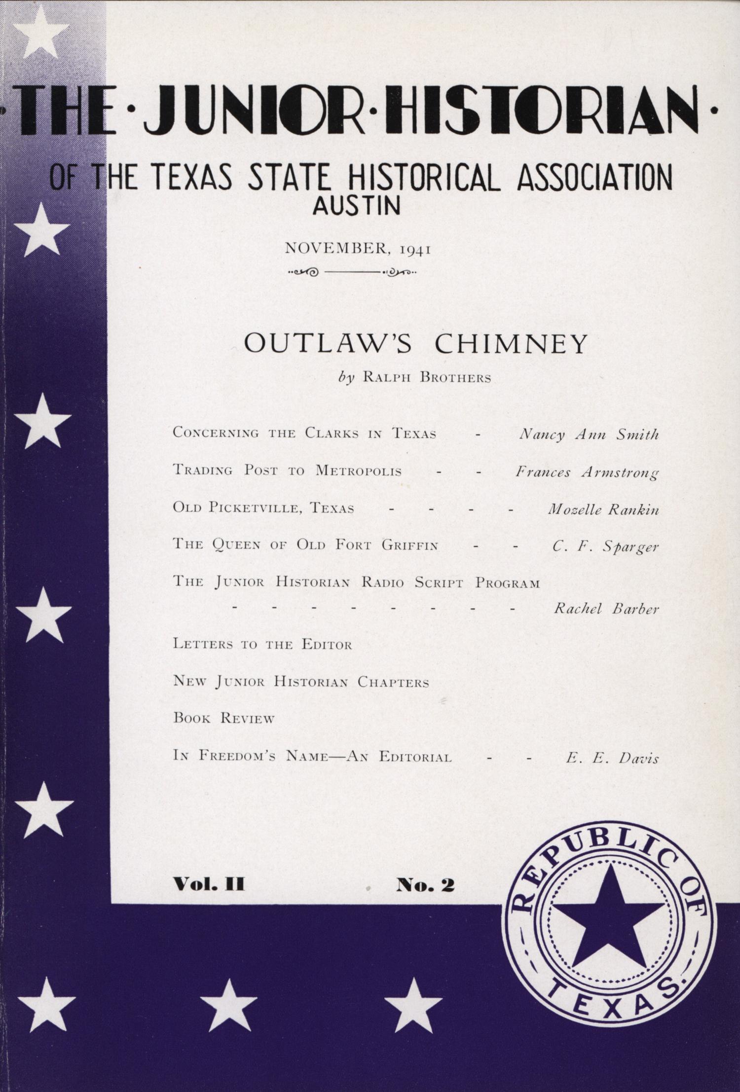 The Junior Historian, Volume 2, Number 2, November 1941
                                                
                                                    Front Cover
                                                