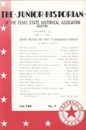 Primary view of object titled 'The Junior Historian, Volume 8, Number 3, December 1947'.