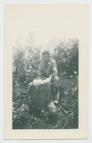 Primary view of object titled '[Soldier On Tree Stump]'.