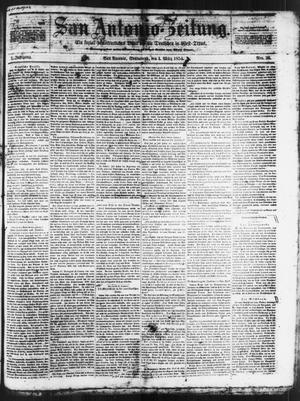 Primary view of object titled 'San Antonio-Zeitung. (San Antonio, Tex.), Vol. 1, No. 36, Ed. 1 Saturday, March 4, 1854'.