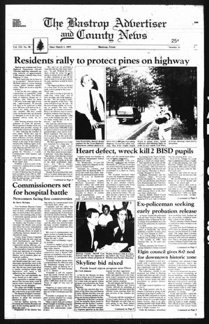 Primary view of object titled 'The Bastrop Advertiser and County News (Bastrop, Tex.), Vol. 135, No. 90, Ed. 1 Monday, January 9, 1989'.